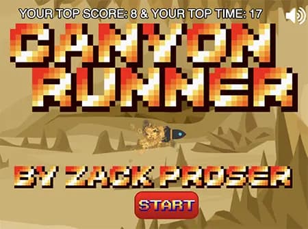 CanyonRunner - a complete HTML5 game